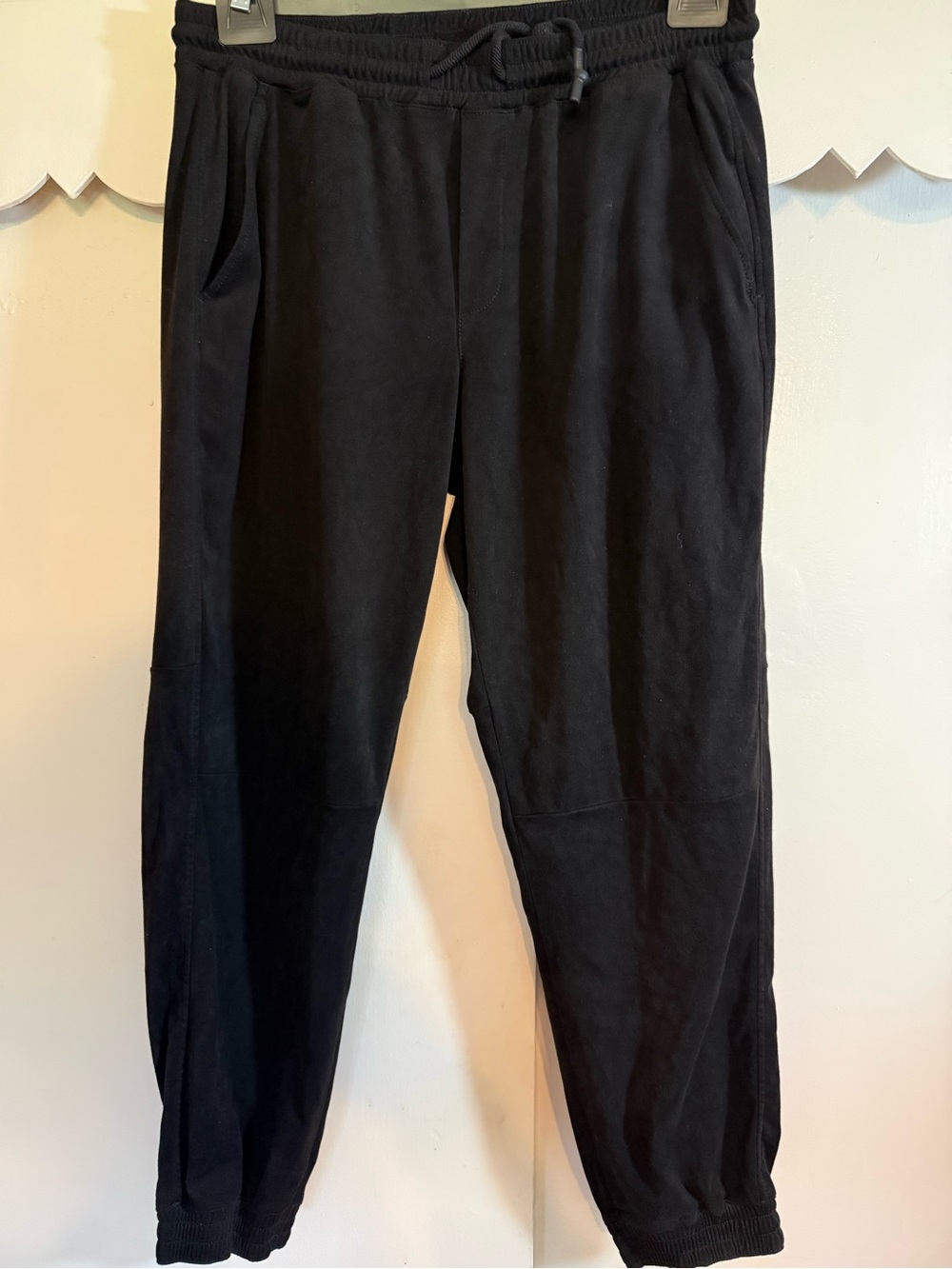 Black womens Drawstring Jogger Pants